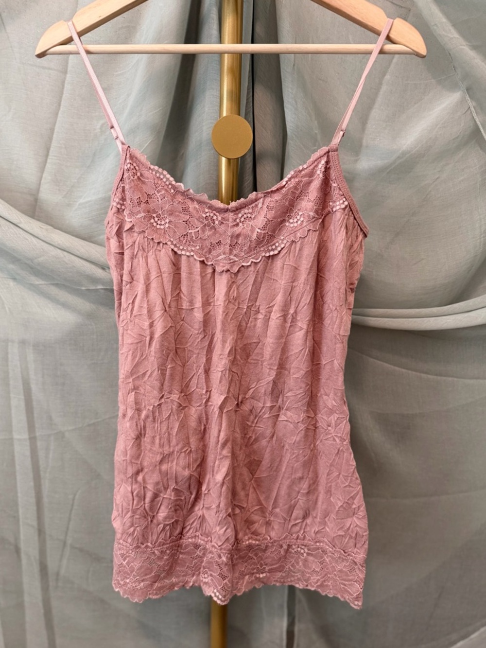Maurices Dusty Rose Lace-Trim Camisole